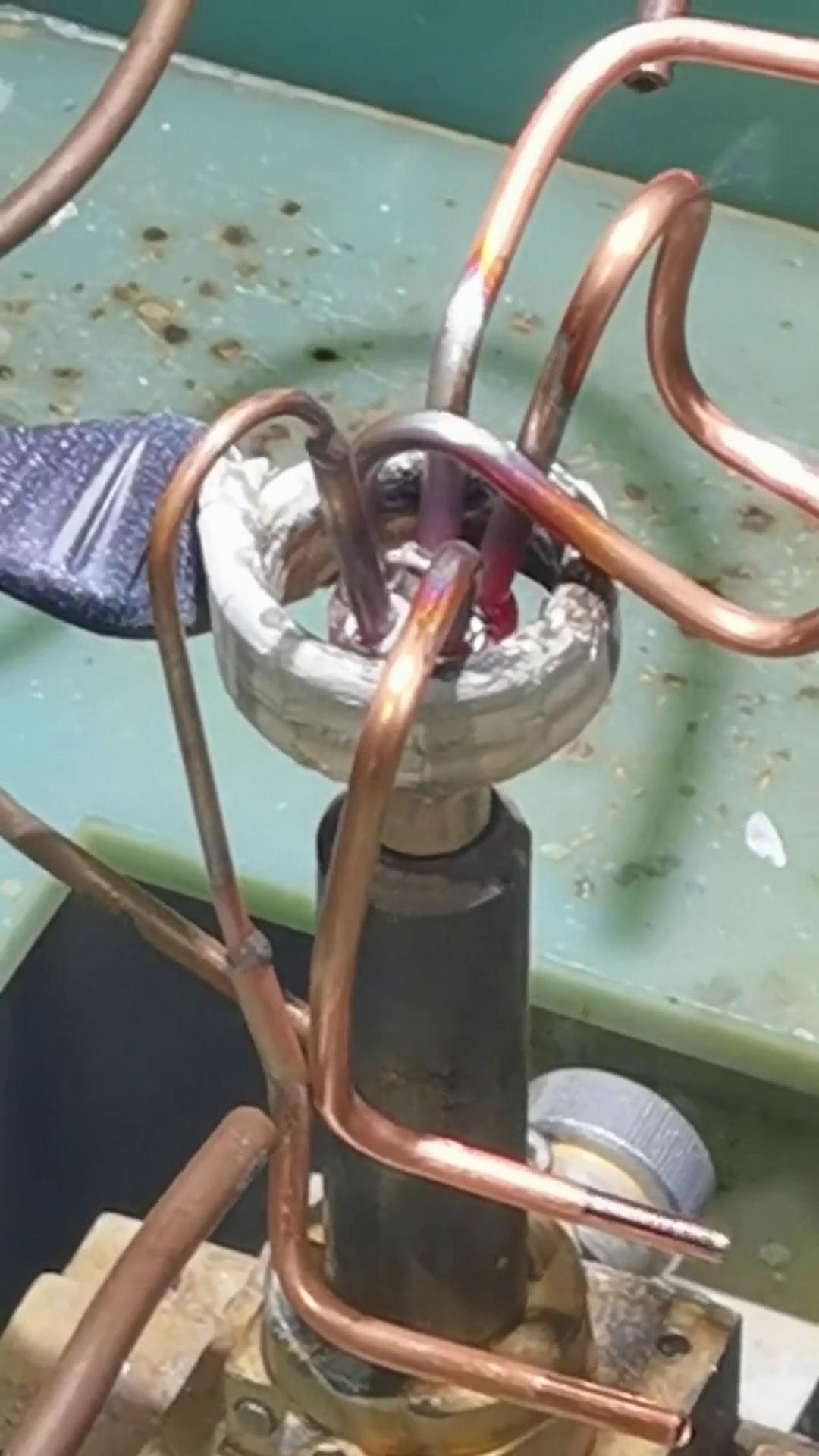 双工位高频焊接机分液器铜管在线焊接
